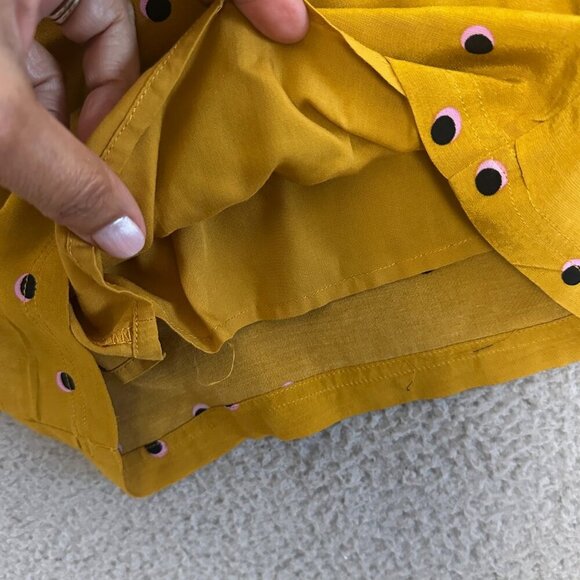 ASTR The Label Palazzo Pant Yellow Dot Wide Leg High Rise Lined - Picture 11 of 16